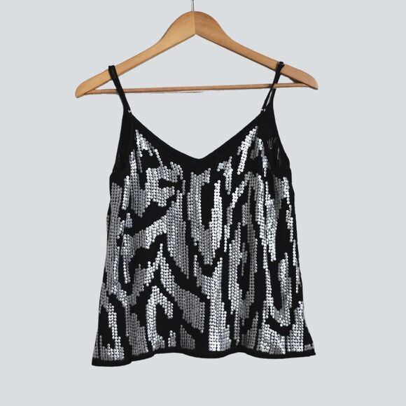 MADISON MARCUS Women's Sequine Silk Camisole Size XS - Picture 2 of 6